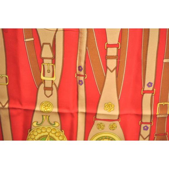 Auth Celine Scarf Belt Motif Silk Navy #76135C10B - Picture 7 of 15